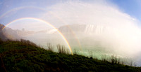 Fisheye View of Falls w/ Rainbow